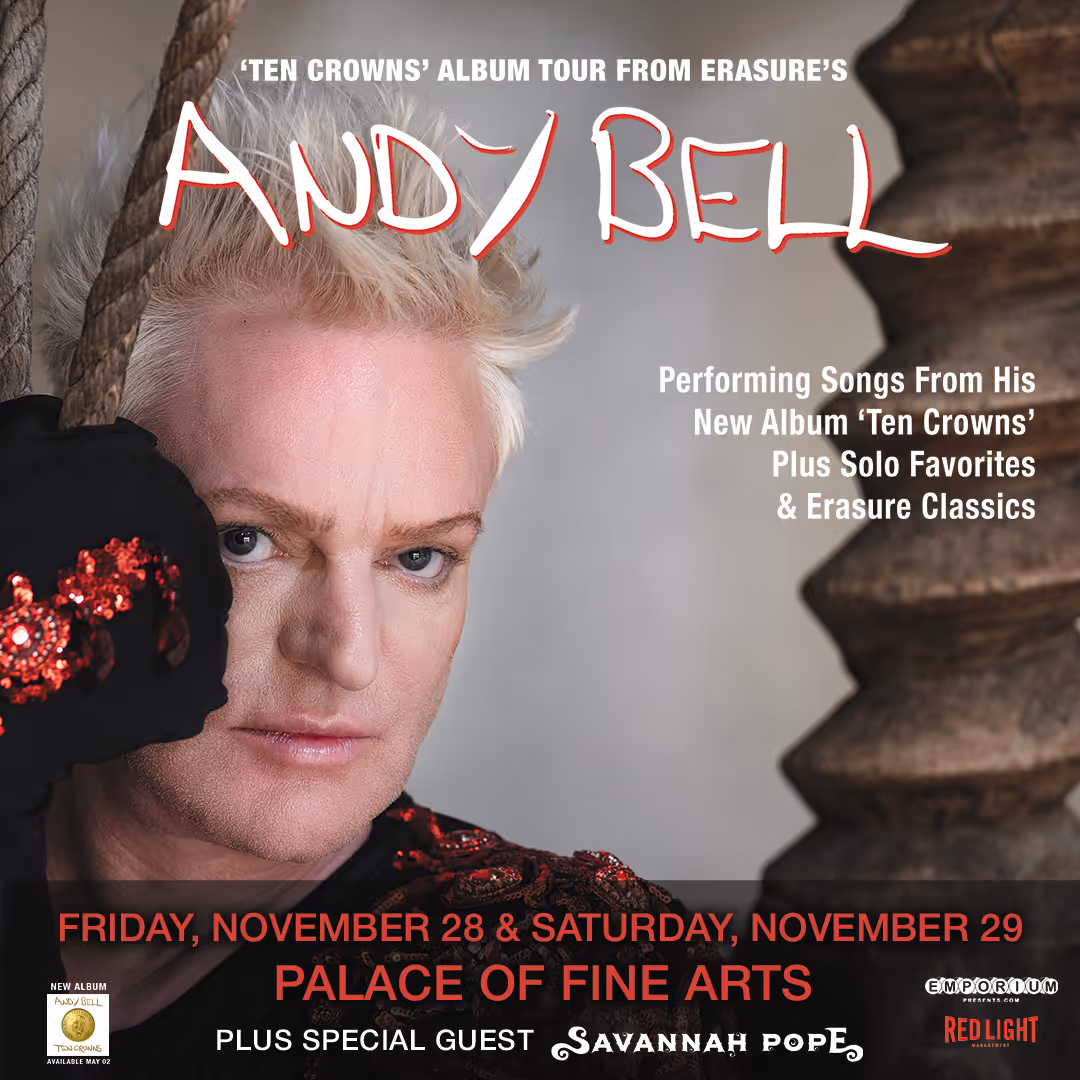 Andy Bell of Erasure: Ten Crowns Tour